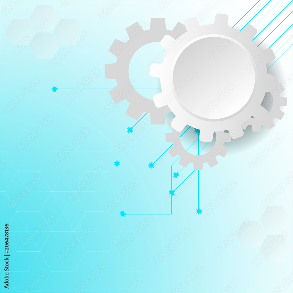 Gear technology abstract background, illustration vector