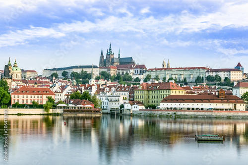 Prague, view of the historic city center, Prague Castle