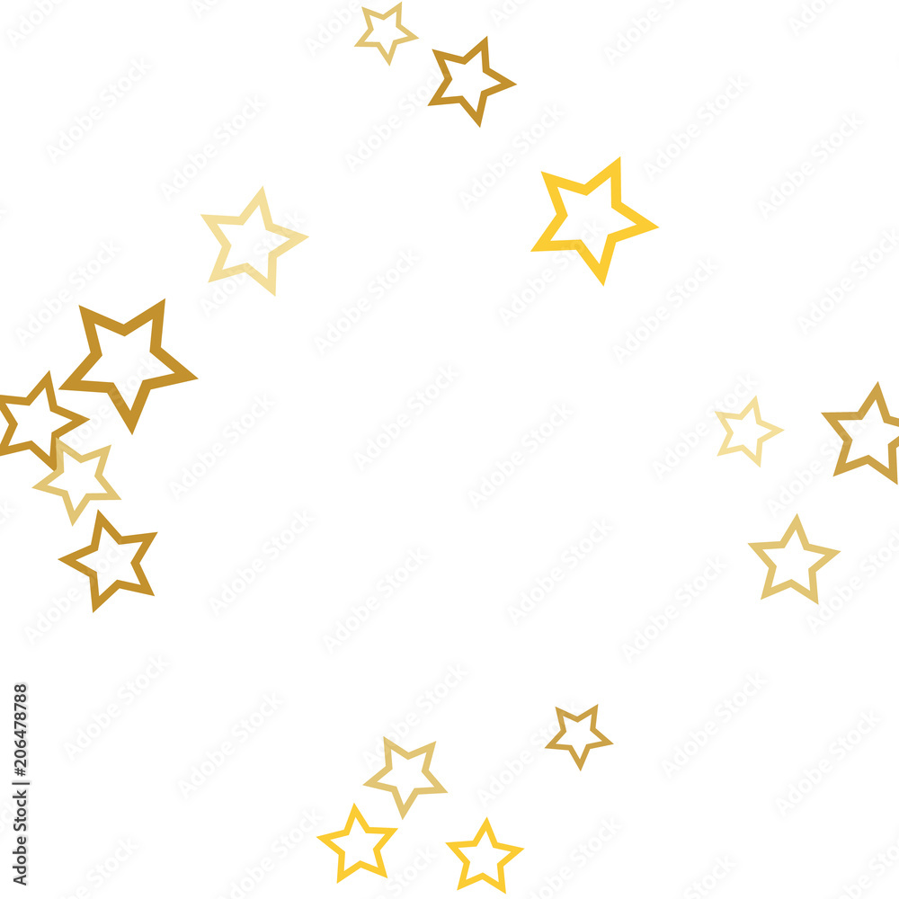 Magic gold stars confetti. Christmas and New Year falling stars background. Sparkling glitter celebration confetti decoration. Rich VIP premium design Magic gold stars confetti. Christmas and New Year falling stars background. Sparkling glitter celebration confetti decoration. Rich VIP premium design