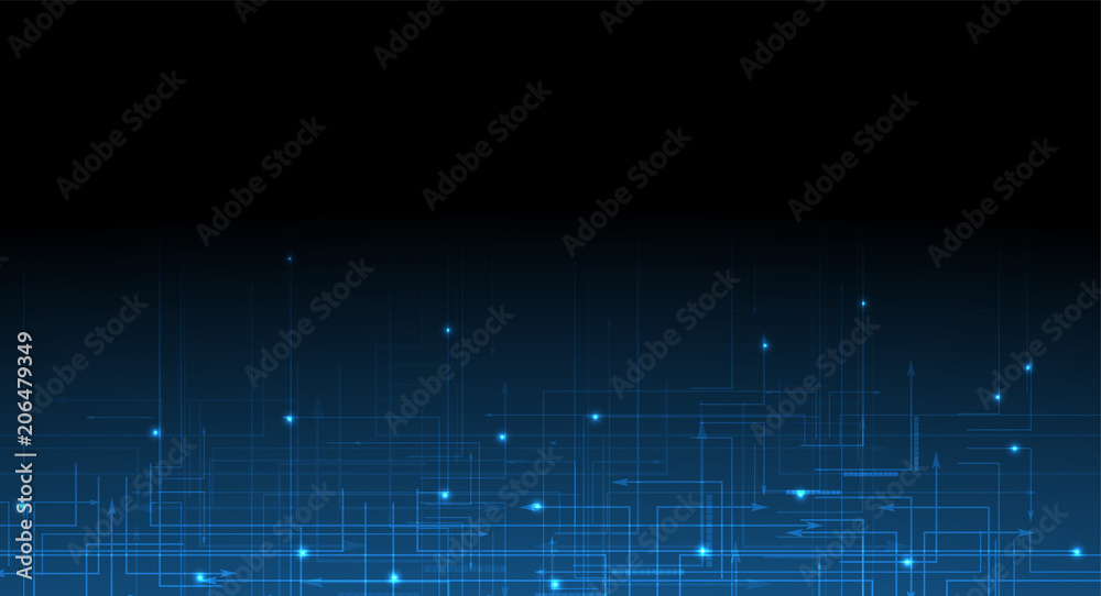 Digital technology world. Business virtual concept. Vector background