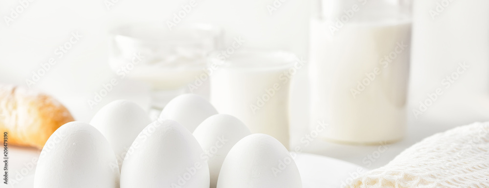 Still life air white protein breakfast Still life air white protein breakfast