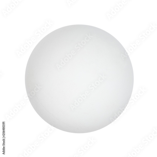White lacrosse ball isolated on white background