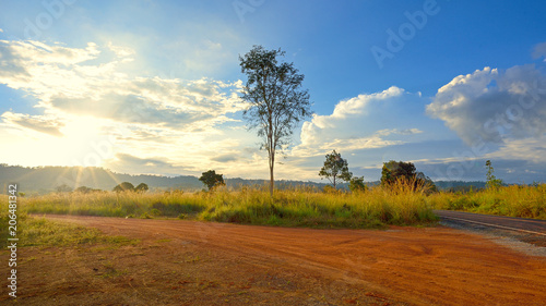 Foto Dirt road in country