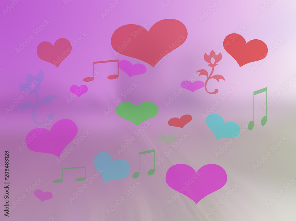 Heart background image Love and romance