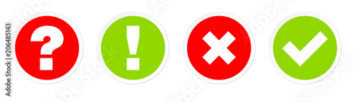 Question, Answer & Check Marks Set