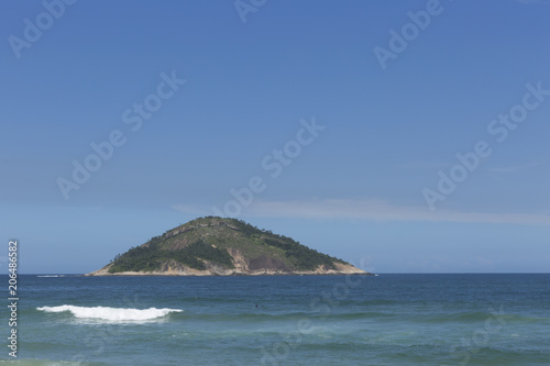 Beach landscape in Rio de Janeiro.