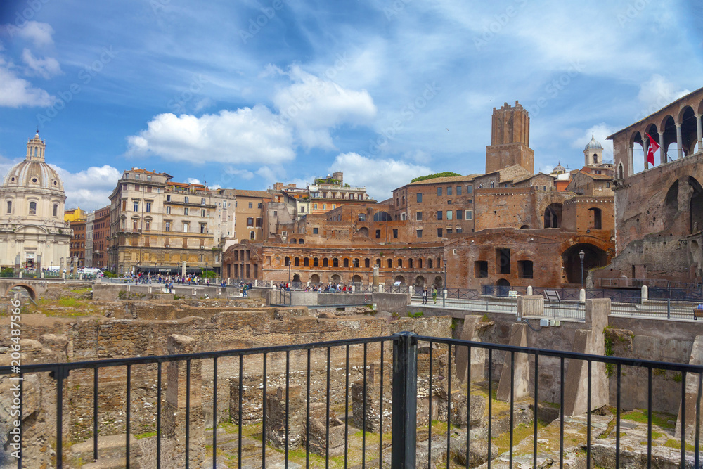 Fototapeta premium Excavations of the ancient Trajan's Forum