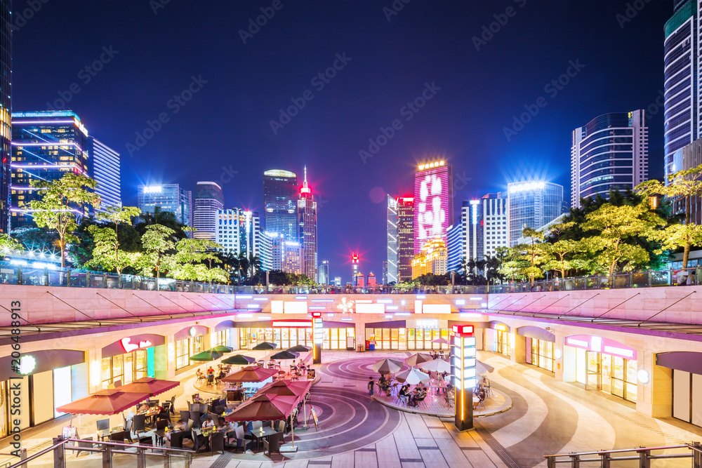 Fototapeta premium street and skyscrapers of a modern city