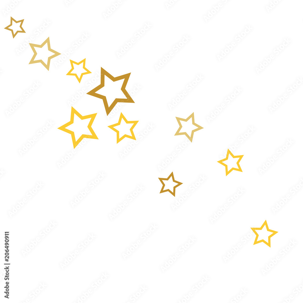 Magic gold stars confetti. Christmas and New Year falling stars background. Sparkling glitter celebration confetti decoration. Rich VIP premium design Magic gold stars confetti. Christmas and New Year falling stars background. Sparkling glitter celebration confetti decoration. Rich VIP premium design