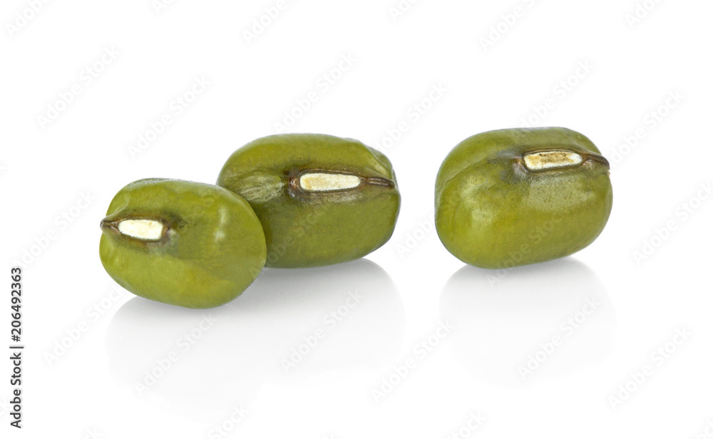 Mung beans isolated on white background