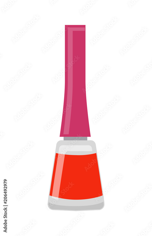 Beauty Nail Polish Bright Vector Illustration Beauty Nail Polish Bright Vector Illustration