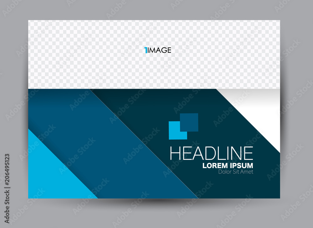 Flyer, brochure, billboard template design landscape orientation for education, presentation, website. Blue color. Editable vector illustration. Flyer, brochure, billboard template design landscape orientation for education, presentation, website. Blue color. Editable vector illustration.