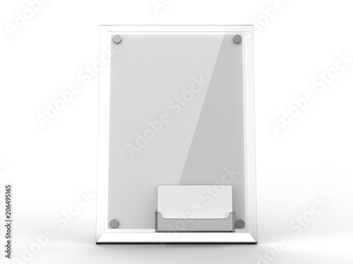 Φωτογραφία Counter top Acrylic Sign Display with Calling or Business Card Tray or card holder