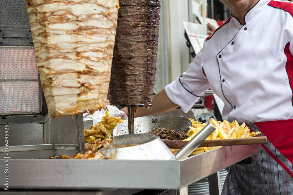 Turkish doner kebab Stock Photo | Adobe Stock