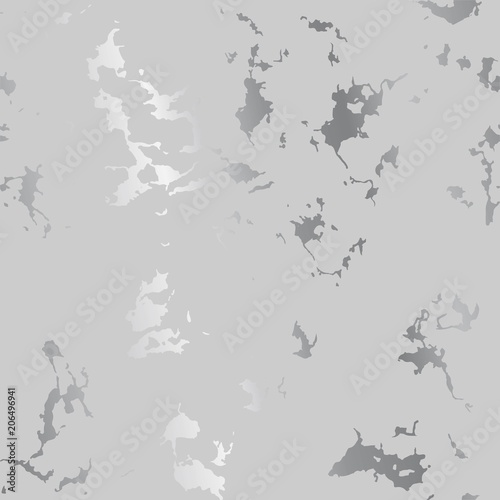 Silver splatter spots on gray, modern luxurious background, vector illustration