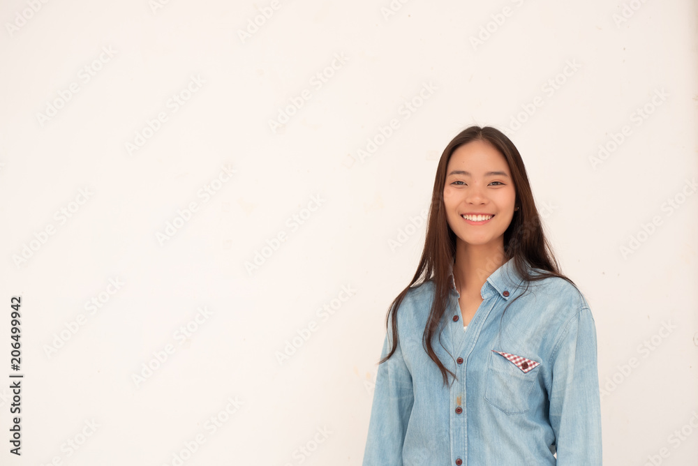 Pretty woman happy and smile Pretty woman happy and smile