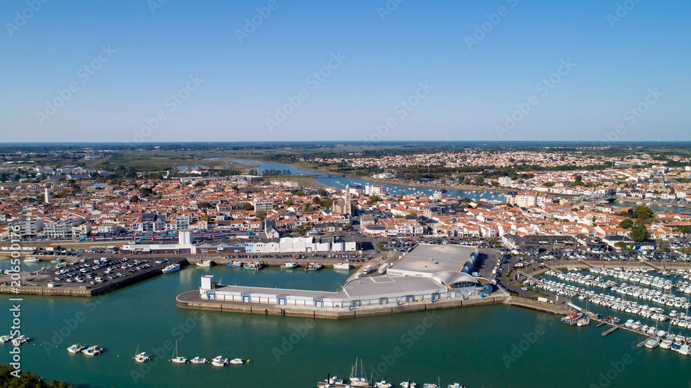 Photographie aérienne de Saint Gilles Croix de Vie en Vendée