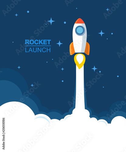 Picture of flying rocket