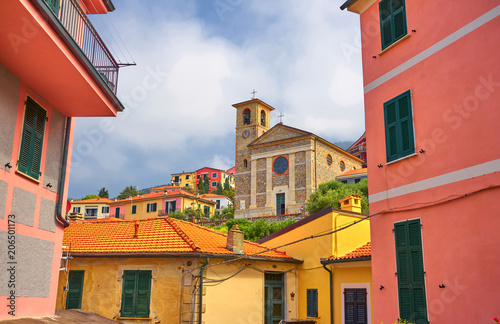 Chiesa Stella Maris - Church With Colorful Houses Of Picturesque