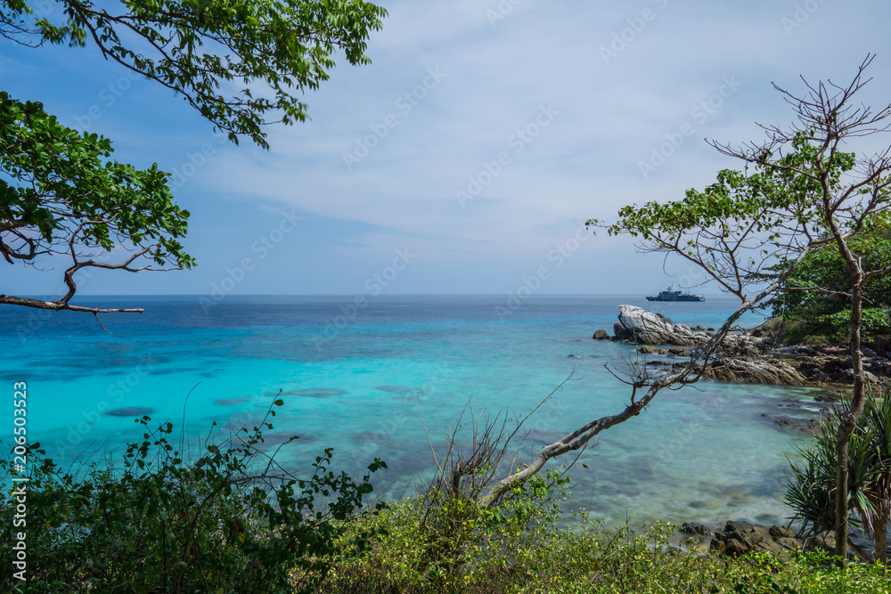 Racha Island in Phuket, Thailand. The most beautiful island in Phuket, amazing landscape and crystal sea water was attracted so many tourist to visit here. Racha Island in Phuket, Thailand. The most beautiful island in Phuket, amazing landscape and crystal sea water was attracted so many tourist to visit here.