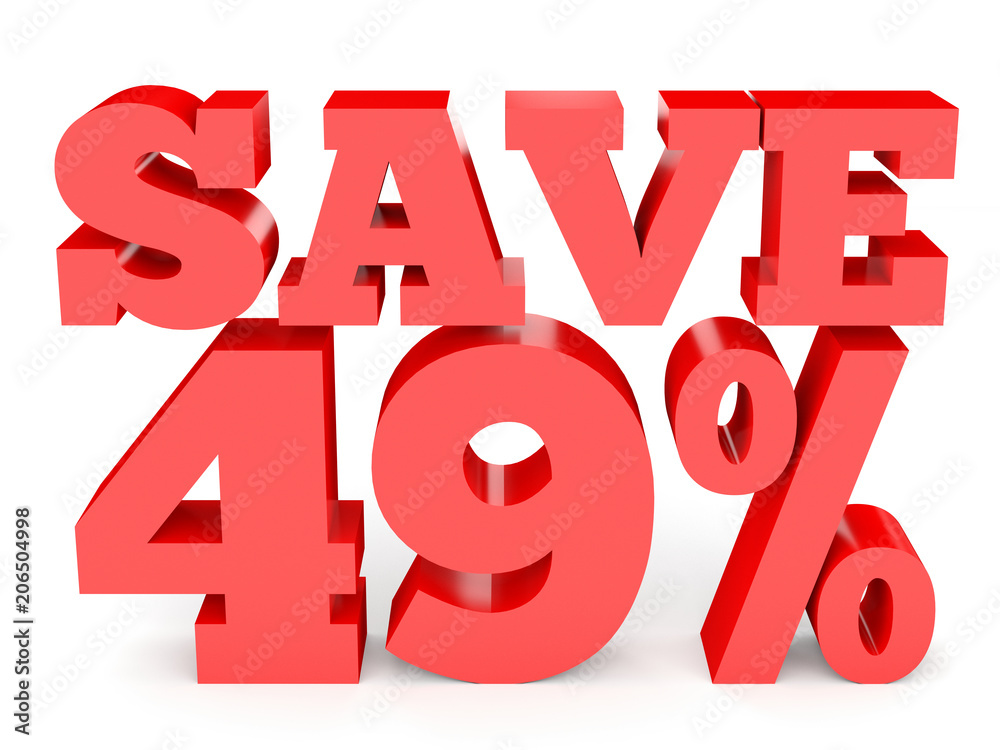 Forty nine percent off. Discount 49 %. Forty nine percent off. Discount 49 %.