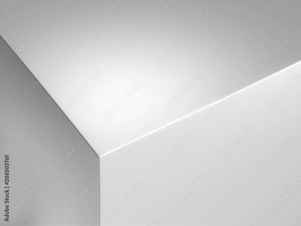 custom made wallpaper toronto digitalRealistic edge of white box, 3d rendering.