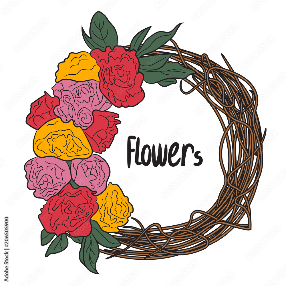 Red And Yellow Flower Logo