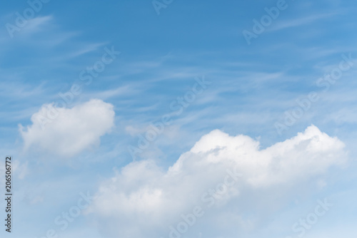 Blue sky with white clouds background