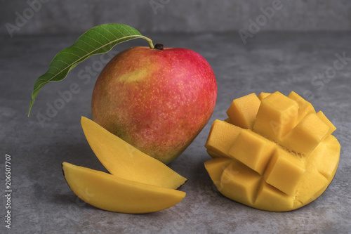 mango on a dark background.