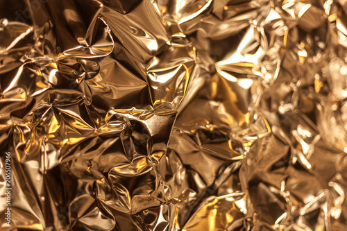Full frame take of a sheeT of crumpled silver aluminum foil