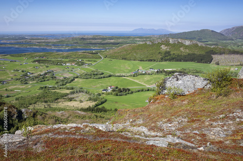 On a trip to the mountain Kauarpallen in great weather Bronnoy county Northern Norway	 photo