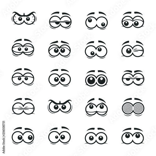 Cartoon funny eyes collection
