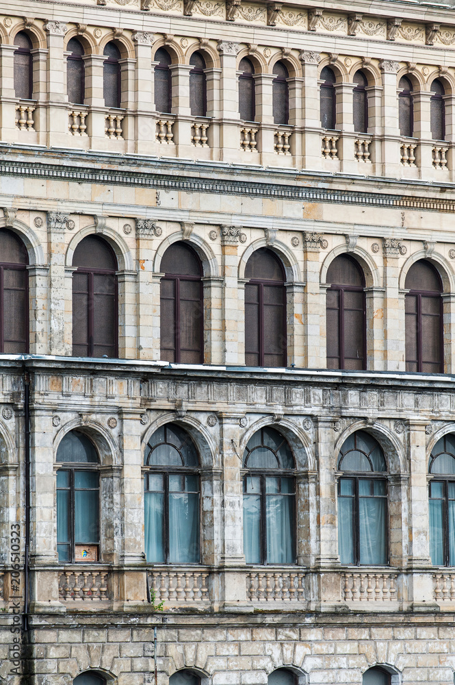 Italian renaissance architecture details in Kaliningrad city