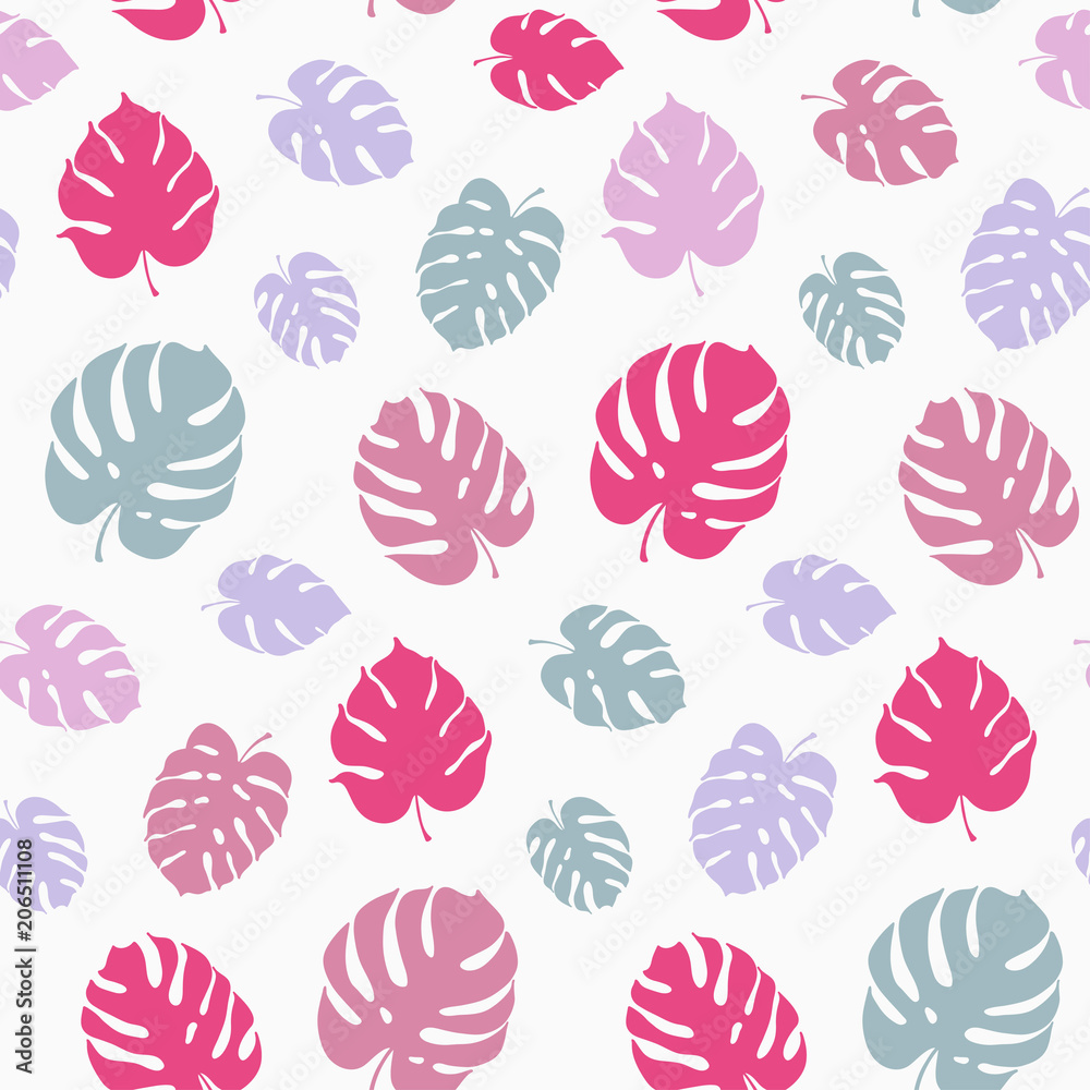 Vector botanical illustration of monstera leaf Vector botanical illustration of monstera leaf