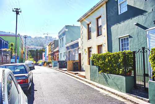 Colourfull housses in Bo-kaap neighborhood Cape-Town