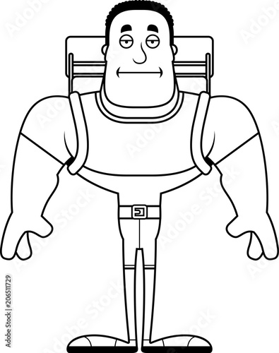 Cartoon Bored Hiker