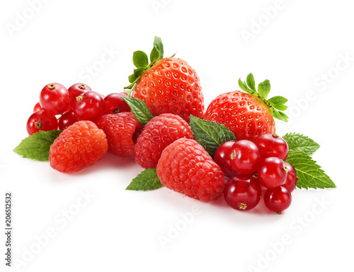 assorted red berries