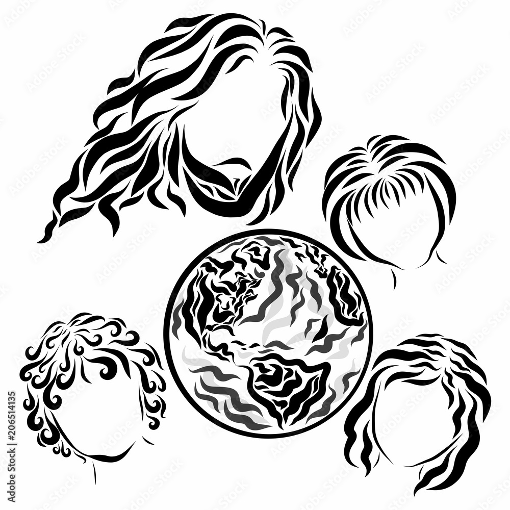 Almighty Jesus, the planet Earth and people, children Almighty Jesus, the planet Earth and people, children