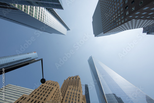 New York, grattacieli visti dal basso photo