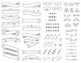 Ribbons and Design Elements Set