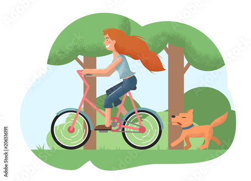 girl on a bicycle