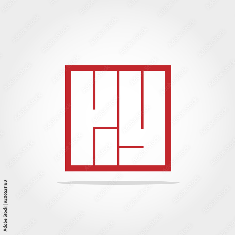 Initial Letter KY Logo Design Initial Letter KY Logo Design