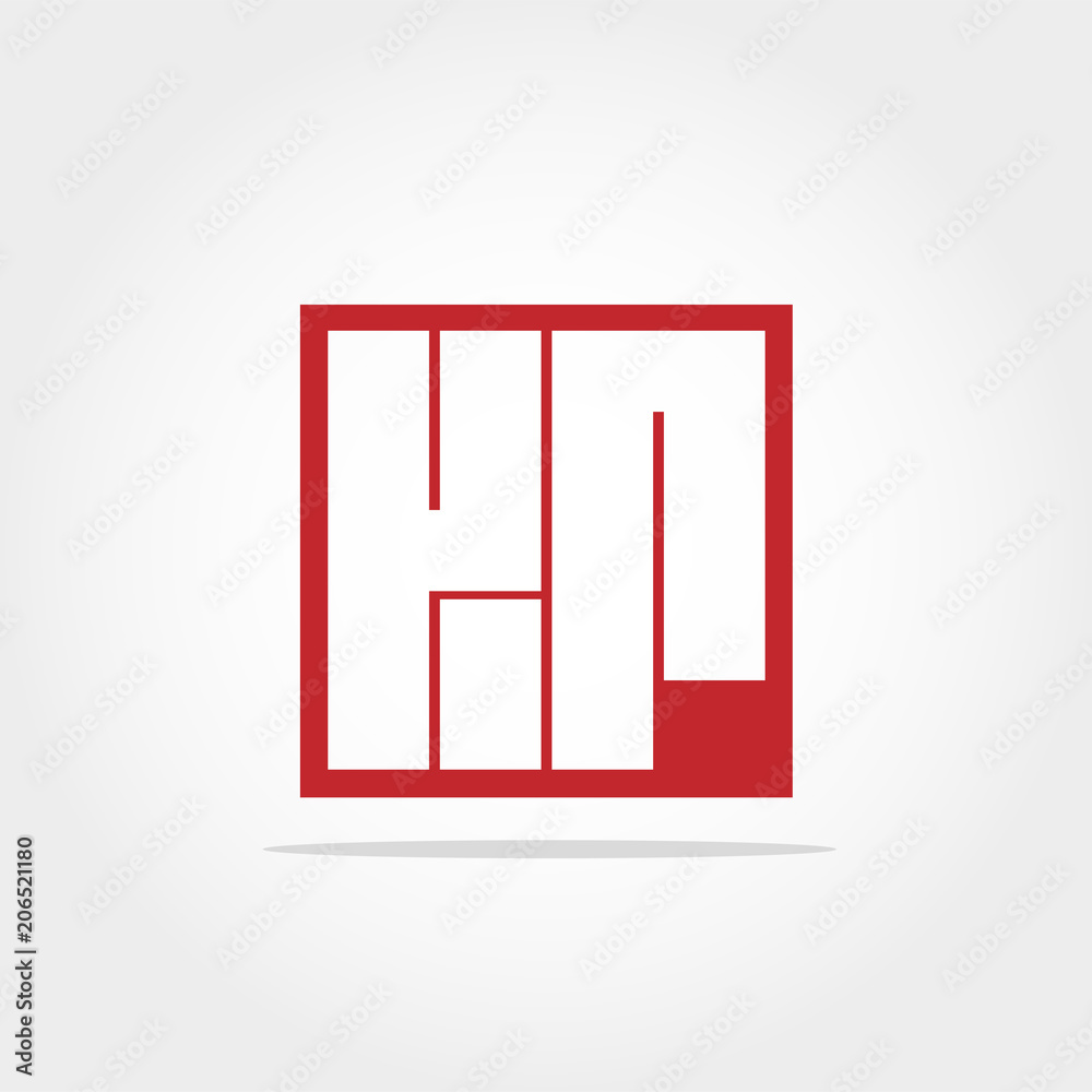 Initial Letter KR Logo Design