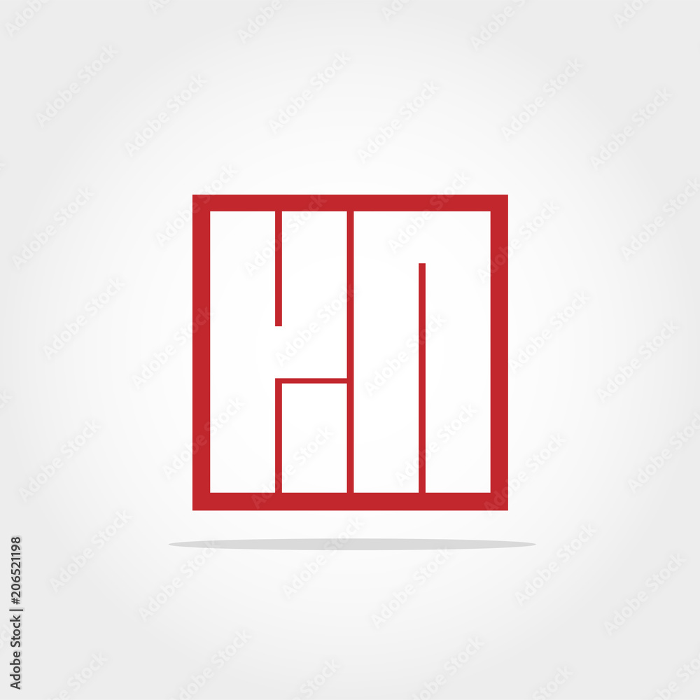 Initial Letter KN Logo Design Initial Letter KN Logo Design