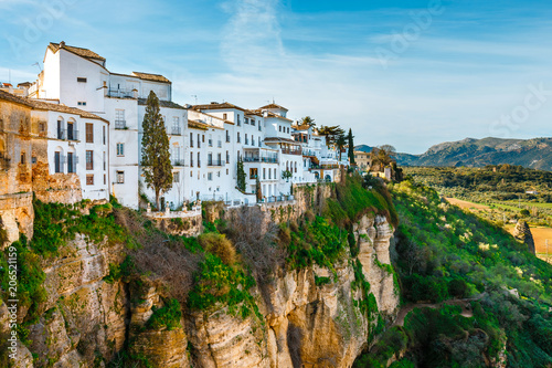 The village of Ronda in Andalusia, Spain. View from the bridge photo