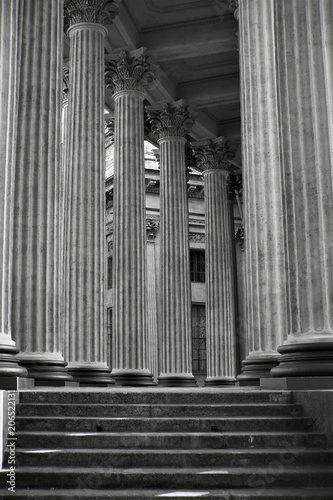 Kazan Cathedral Colonnade. Saint Petersburg Russia.Black and White Image