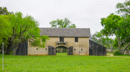The Brucker Barn at the Johnson Settlement at the Lyndon B Johnson National Historical Park in Johnson City, Texas