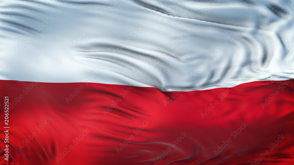 Fototapeta premium POLAND Realistic Waving Flag Background 