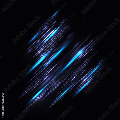 Blue and purple sparklines scars