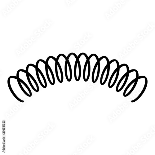Vector illustration black silhouette of spring icon